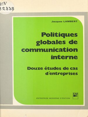 cover image of Politiques globales de communication interne